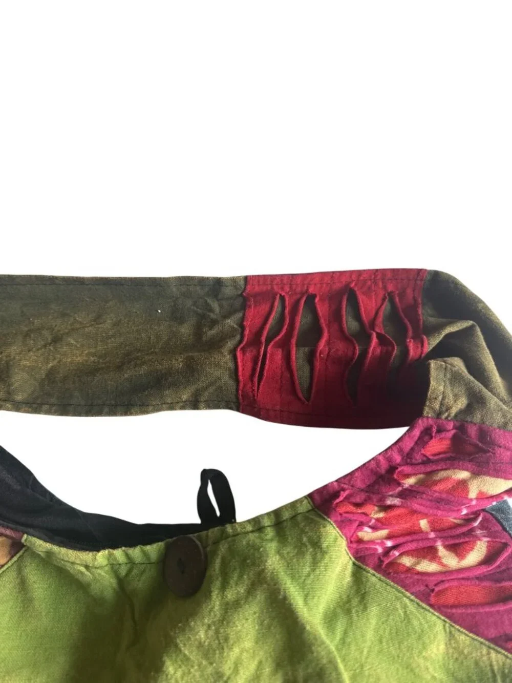 Nepal 100% Cotton Hippie Boho Bag Peace Sign Patchwork Festival Shoulder Purse